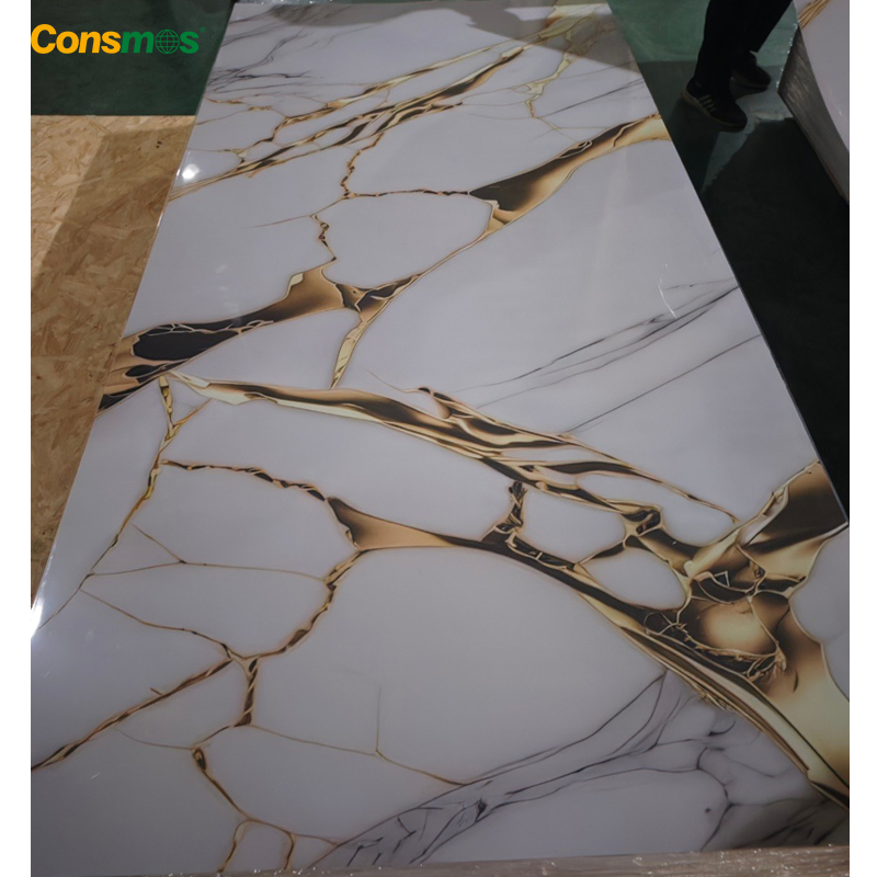 UV Wall Panels Eco-Friendly High Glossy PVC Sheet Carbon Slate Artificial Marble for Interior Decoration UV Wall Panels Eco-Friendly High Glossy PVC Sheet Carbon Slate Artificial Marble for Interior Decoration