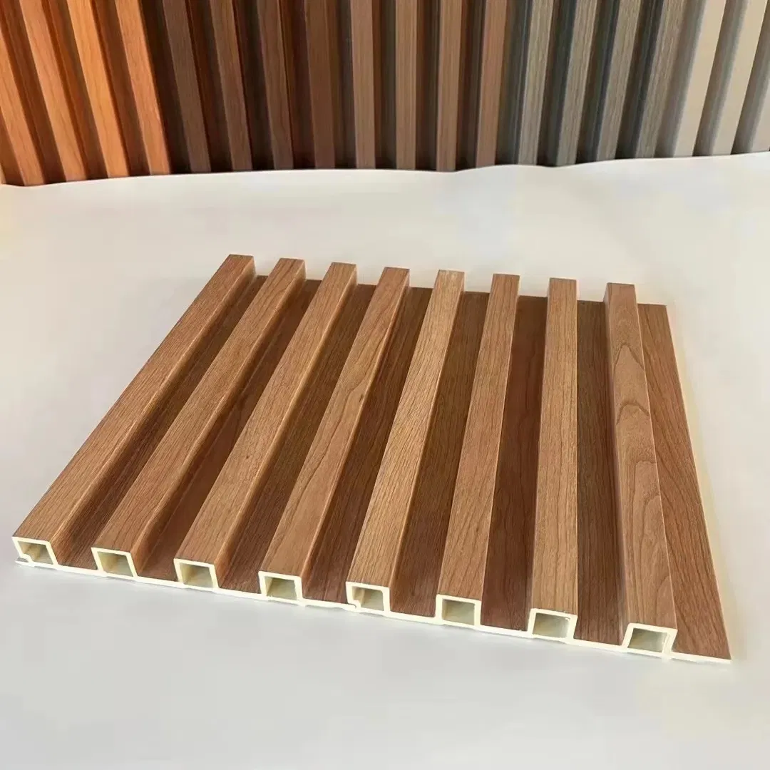Waterproof and Fireproof Acoustic Panels, Modern Striped Bamboo Wall Panels, Slat Wall Panels, Natural Walnut, PVC WPC Wall Panel Waterproof and Fireproof Acoustic Panels, Modern Striped Bamboo Wall Panels, Slat Wall Panels, Natural Walnut, PVC WPC Wall Panel