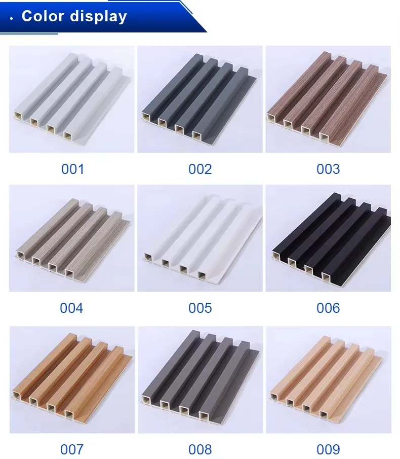 WPC Wall Panel with Customized Color, Home Wall Decoration, Hollow Great Wall Interior, PVC Composite Wood WPC Wall Panel with Customized Color, Home Wall Decoration, Hollow Great Wall Interior, PVC Composite Wood