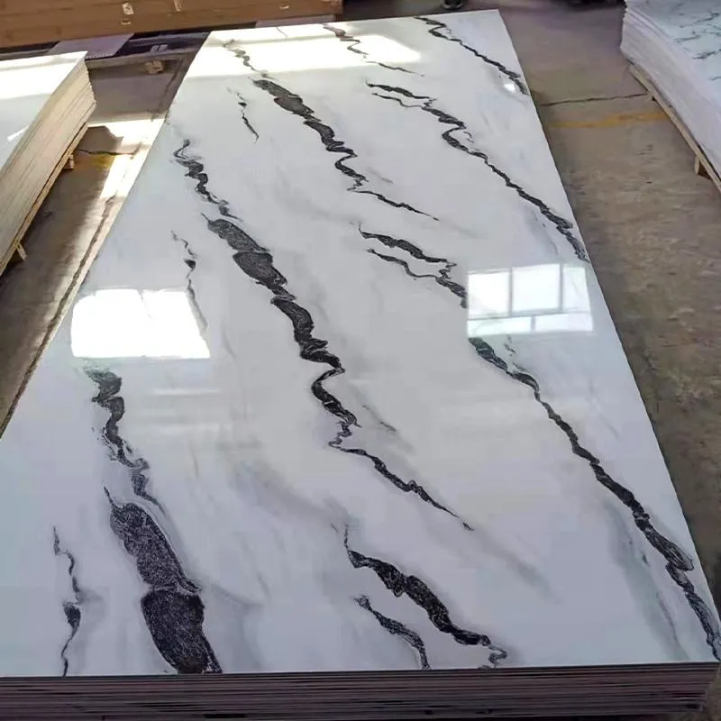 UV-Coated High Gloss PVC Marble Panels for Interior Wall Decoration UV-Coated High Gloss PVC Marble Panels for Interior Wall Decoration