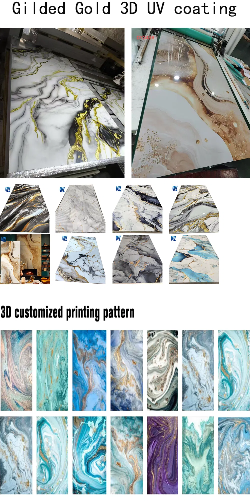 PVC Marble Panel, UV Marble Board, 1220*2900mm SPC Wall Panel, Shower Panel, Gilded Gold PVC Marble Panel, UV Marble Board, 1220*2900mm SPC Wall Panel, Shower Panel, Gilded Gold