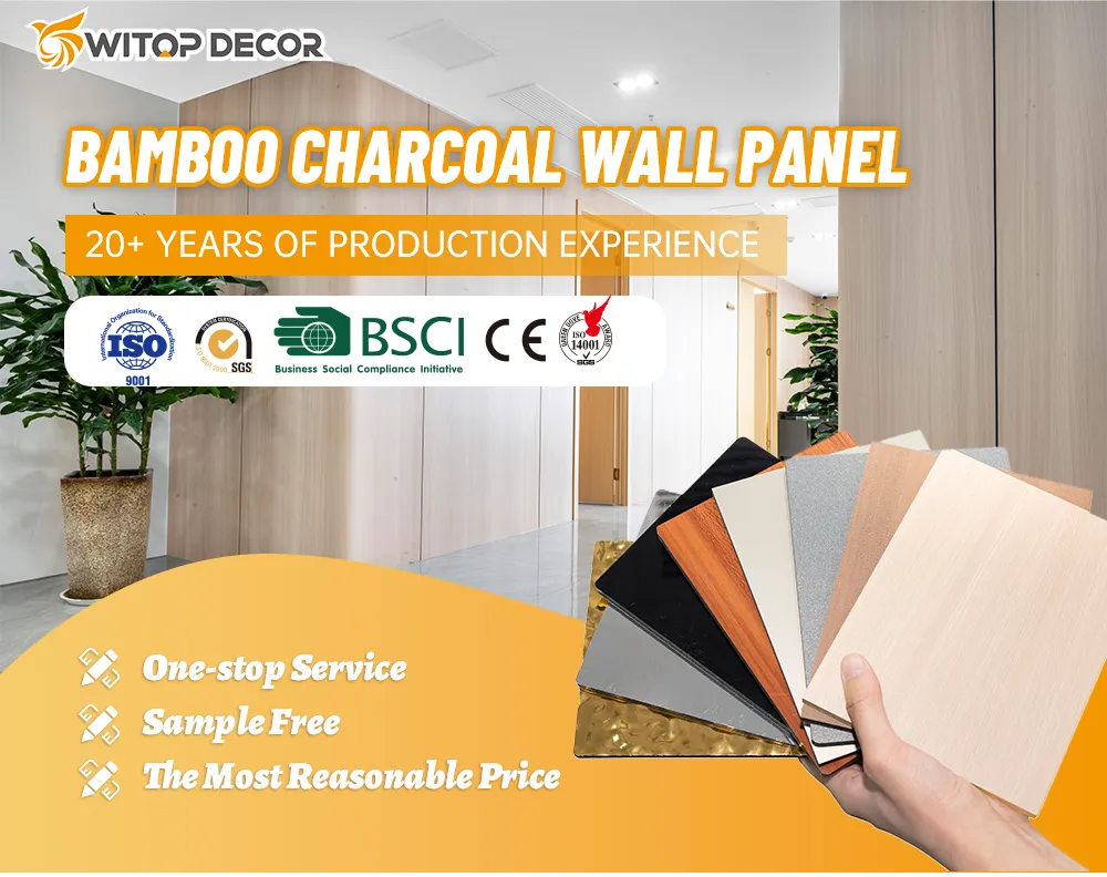 Bamboo Charcoal Wood Veneer PVC Wall Panels Decorative Laminate Bamboo Charcoal Wood Veneer PVC Wall Panels Decorative Laminate