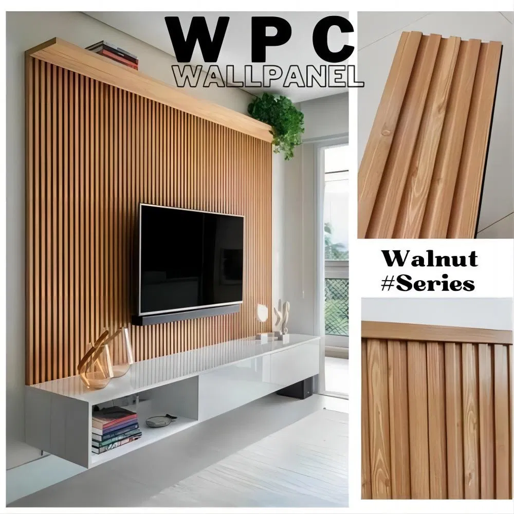 Fluted Panels WPC Wall Cladding Wood PVC Composite Interior Fluted Panels WPC Wall Cladding Wood PVC Composite Interior