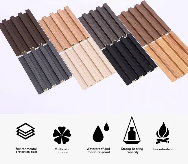 Fluted Panels WPC Wall Cladding Wood PVC Composite Interior Fluted Panels WPC Wall Cladding Wood PVC Composite Interior