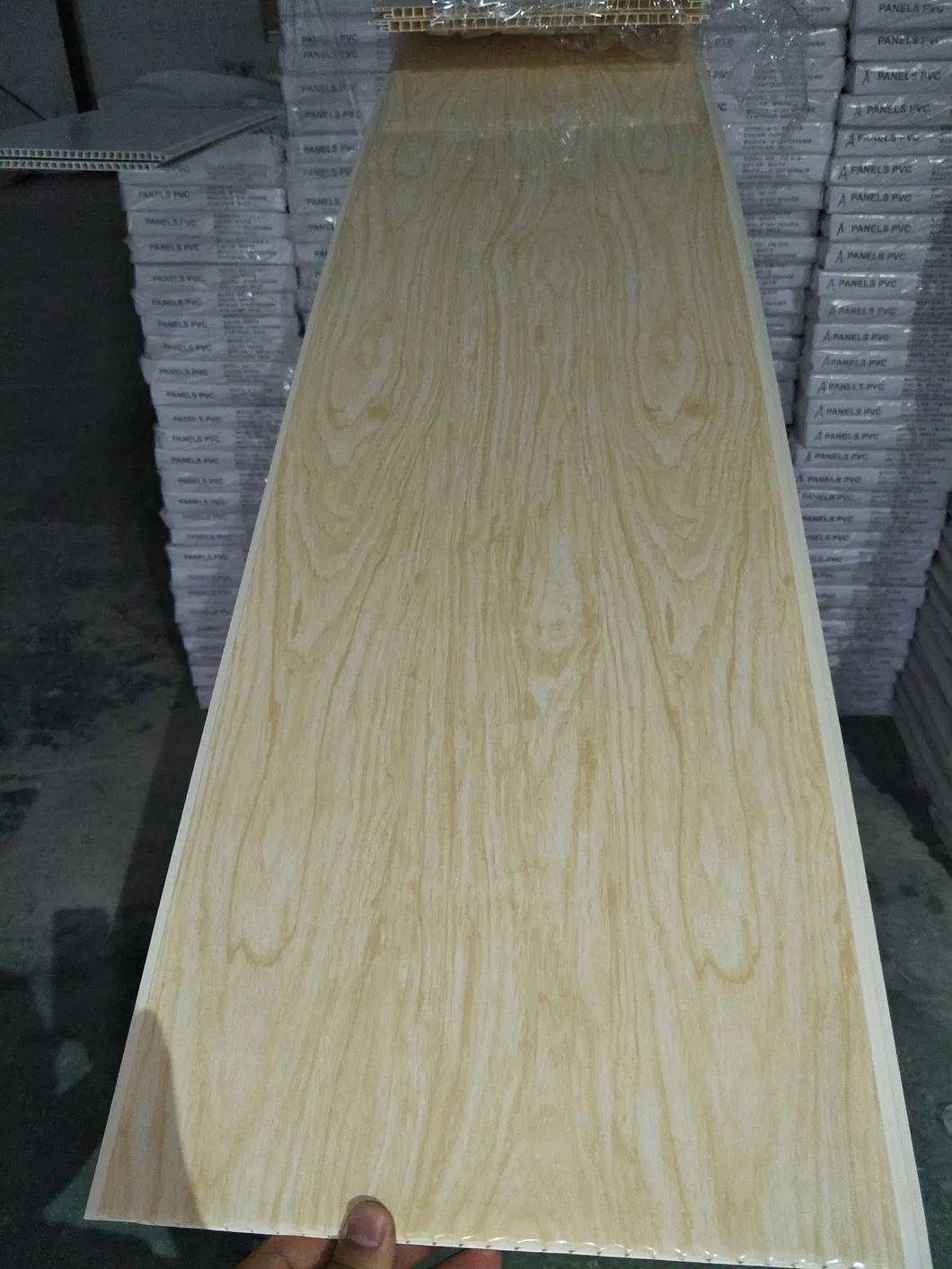 8/9mm Thickness * 30cm Width PVC Ceiling Panel with Wooden Grain for Interior House Decoration 8/9mm Thickness * 30cm Width PVC Ceiling Panel with Wooden Grain for Interior House Decoration