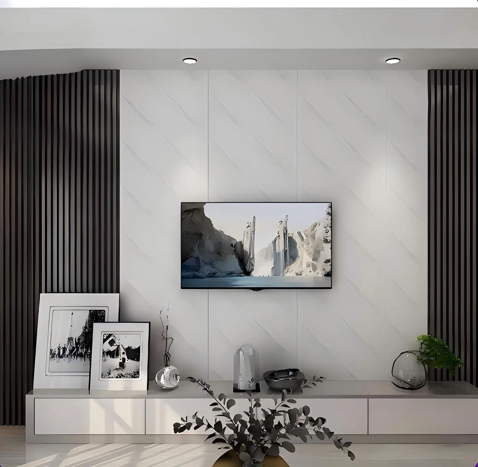 UV-Resistant Marble-Effect Decorative Wall Panels, High Gloss PVC Materials, 3D Printing Technology UV-Resistant Marble-Effect Decorative Wall Panels, High Gloss PVC Materials, 3D Printing Technology
