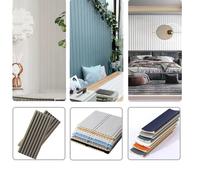 Fluted Panels WPC Wall Cladding Wood PVC Composite Interior Fluted Panels WPC Wall Cladding Wood PVC Composite Interior