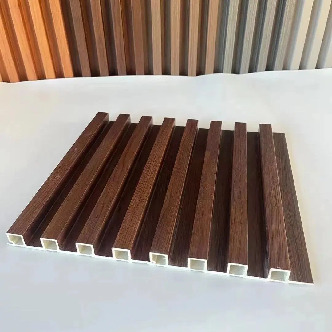Waterproof and Fireproof Acoustic Panels, Modern Striped Bamboo Wall Panels, Slat Wall Panels, Natural Walnut, PVC WPC Wall Panel Waterproof and Fireproof Acoustic Panels, Modern Striped Bamboo Wall Panels, Slat Wall Panels, Natural Walnut, PVC WPC Wall Panel