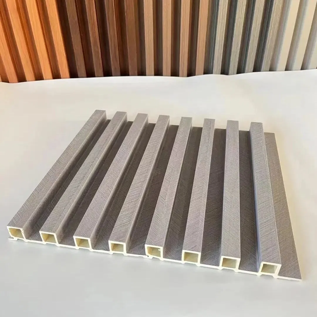 Waterproof and Fireproof Acoustic Panels, Modern Striped Bamboo Wall Panels, Slat Wall Panels, Natural Walnut, PVC WPC Wall Panel Waterproof and Fireproof Acoustic Panels, Modern Striped Bamboo Wall Panels, Slat Wall Panels, Natural Walnut, PVC WPC Wall Panel