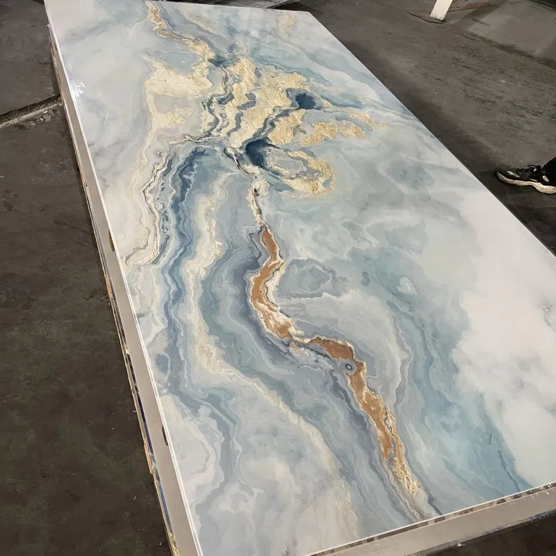 UV-Processed PVC Marble Sheet, Decorative Plastic Wall Panels, Dimensions 1220mm*2440mm UV-Processed PVC Marble Sheet, Decorative Plastic Wall Panels, Dimensions 1220mm*2440mm